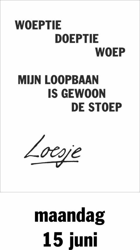 Woeptie Doeptie Woep mijn loopbaan is gewoon de stoep