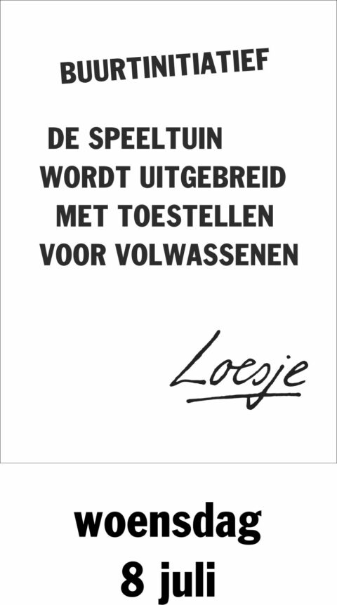 Buurtinitiatief de speeltuin wordt uitgebreid met toestellen voor volwassenen