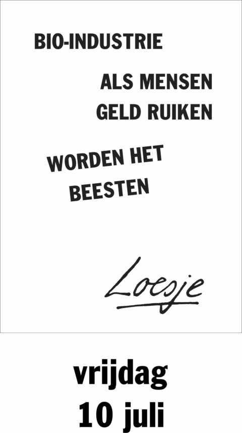 Bio industrie als mensen geld ruiken worden het beesten