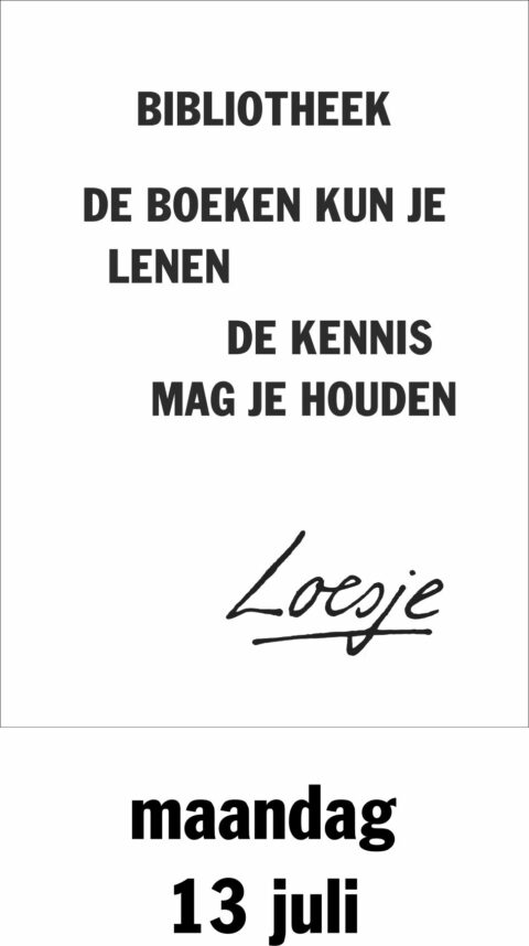 Bibliotheek de boeken kun je lenen de kennis mag je houden