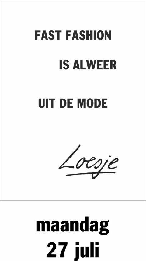 Fast fashion is alweer uit de mode