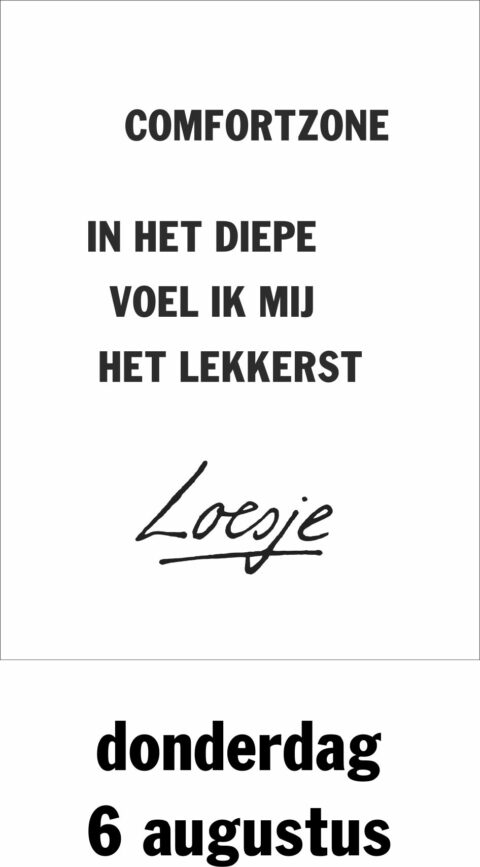 Comfortzone in het diepe voel ik mij het lekkerst