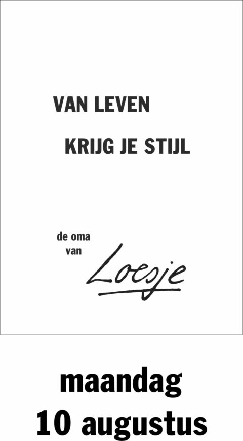 Van leven krijg je stijl