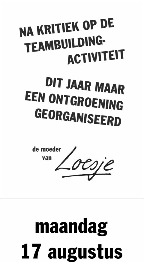 Na kritiek op de teambuilding-activiteit dit jaar maar een ontgroening georganiseerd
