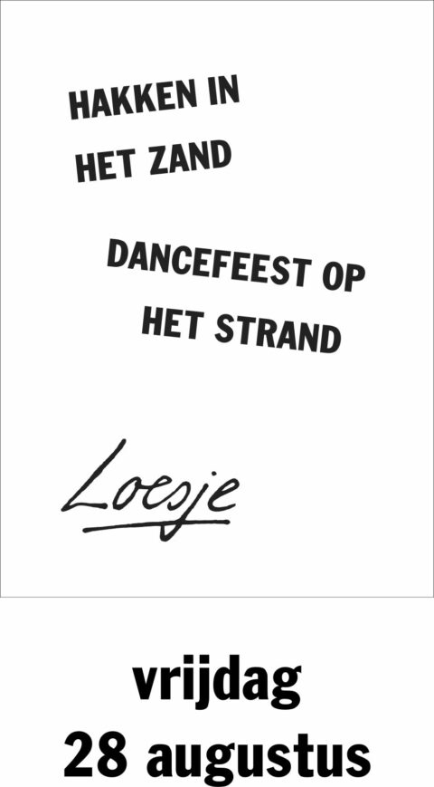 Hakken in het zand dancefeest op het strand