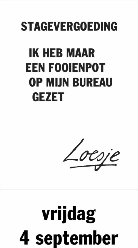 Stagevergoeding ik heb maar een fooienpot op mijn bureau gezet