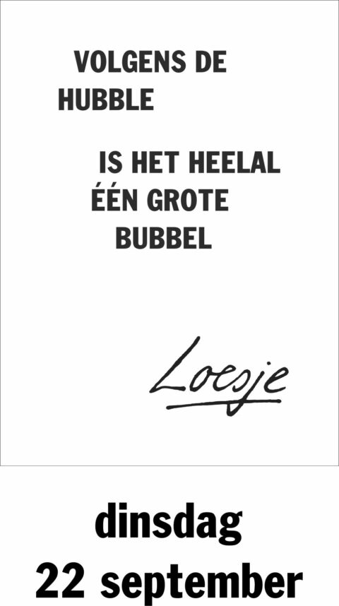 Volgens de hubble is het heelal een grote bubbel