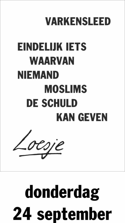 Varkensleed eindelijk iets waarvan niemand moslims de schuld kan geven