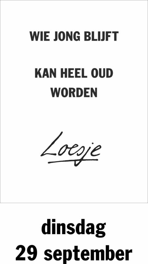 Wie jong blijft kan heel oud worden