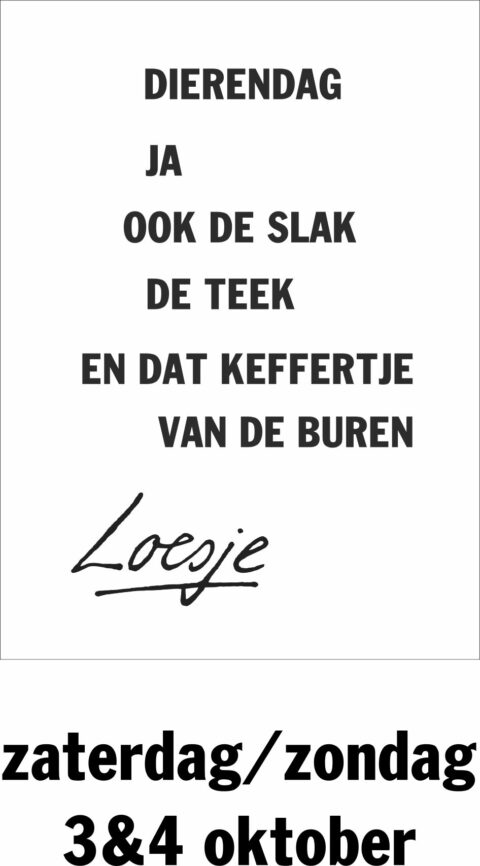 Dierendag ja ook de slak de teek en dat keffertje van de buren