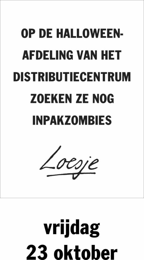 Op de halloweenafdeling van het distributiecentrum zoeken ze nog inpakzombies