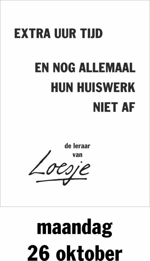 Extra uur tijd en nog allemaal hun huiswerk nog niet af
