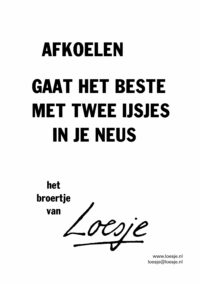 Afkoelen gaat het beste met twee ijsjes in je neus - het broertje van