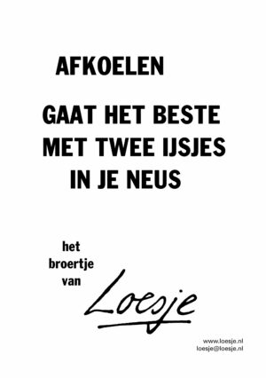 Afkoelen gaat het beste met twee ijsjes in je neus – het broertje van
