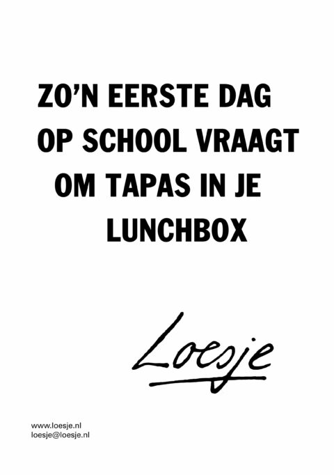 Zo’n eerste dag na de vakantie vraagt om tapas in je lunchbox