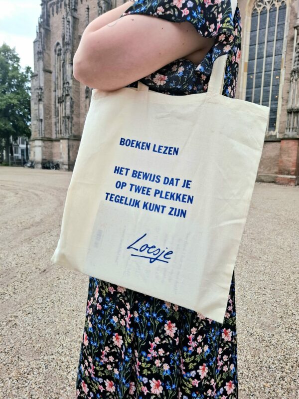 Katoenen tas - Boeken lezen - Afbeelding 2