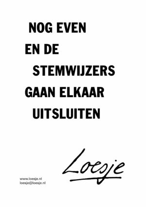 Nog even en de stemwijzers gaan elkaar uitsluiten