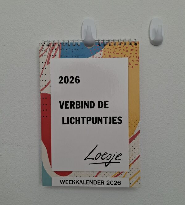 Loesje weekkalender 2026 - verbind de lichtpuntjes