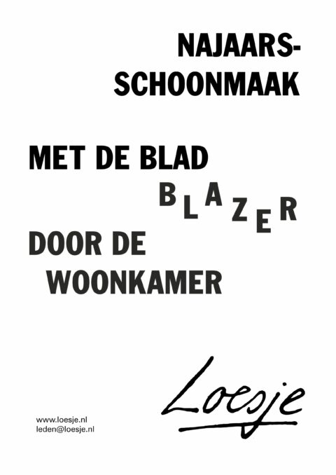 Najaarsschoonmaak / met de bladblazer / door de woonkamer