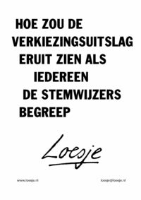 hoe zou de verkiezingsuitslag eruit zien als iedereen de stemwijzers begreep