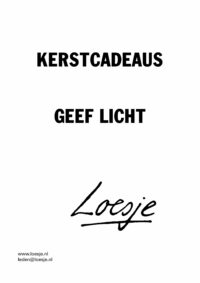 Kerstcadeaus / geef licht