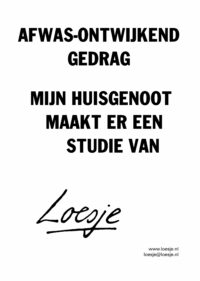 Afwas-ontwijkend gedrag / mijn huisgenoot maakt er een studie van