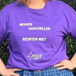 Loesje T-shirt - Mensen verschillen rechten niet