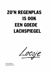 Zo'n regenplas is ook een goede lachspiegel
