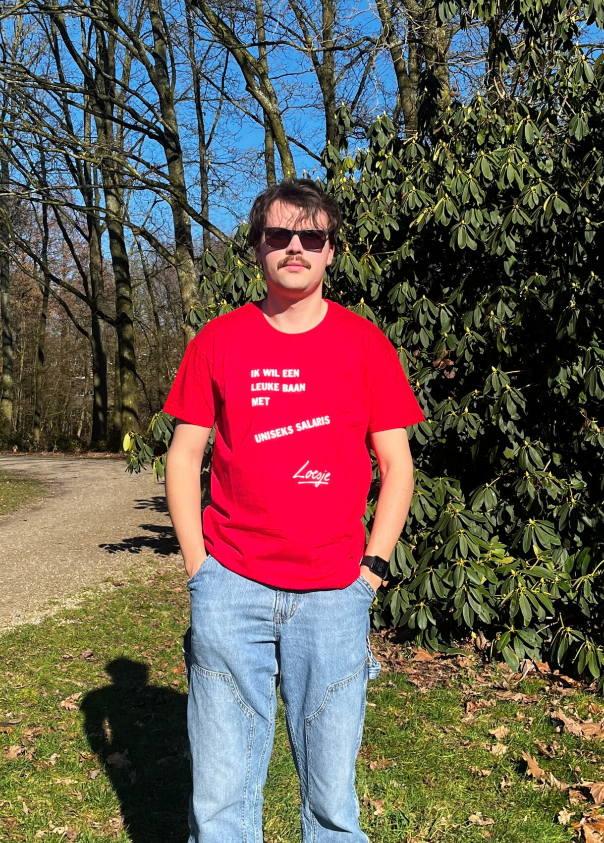 Loesje T-shirt - ik wil een leuke baan met uniseks salaris