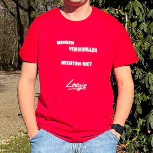 Loesje T-shirt - Mensen verschillen rechten niet