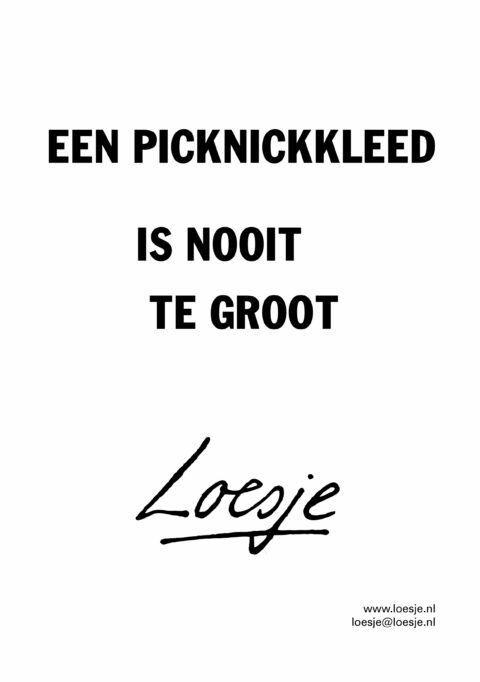 Een picknickkleed is nooit te groot