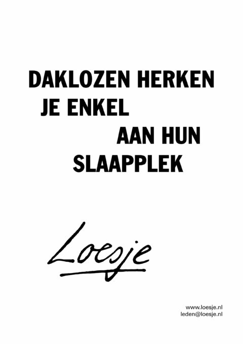 Daklozen herken je enkel aan hun slaapplek