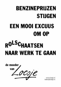 Benzineprijzen stijgen / een mooi excuus om op rolschaatsen naar het werk te gaan - de moeder van