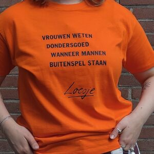 Loesje oranje shirt WK voetbal