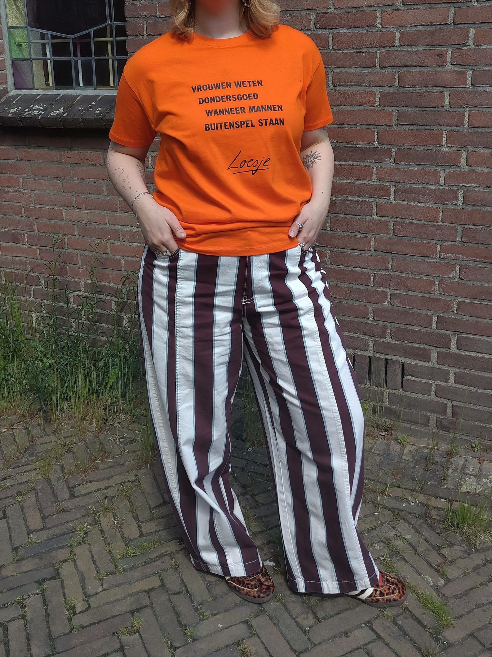 Loesje WK voetbal oranje shirt