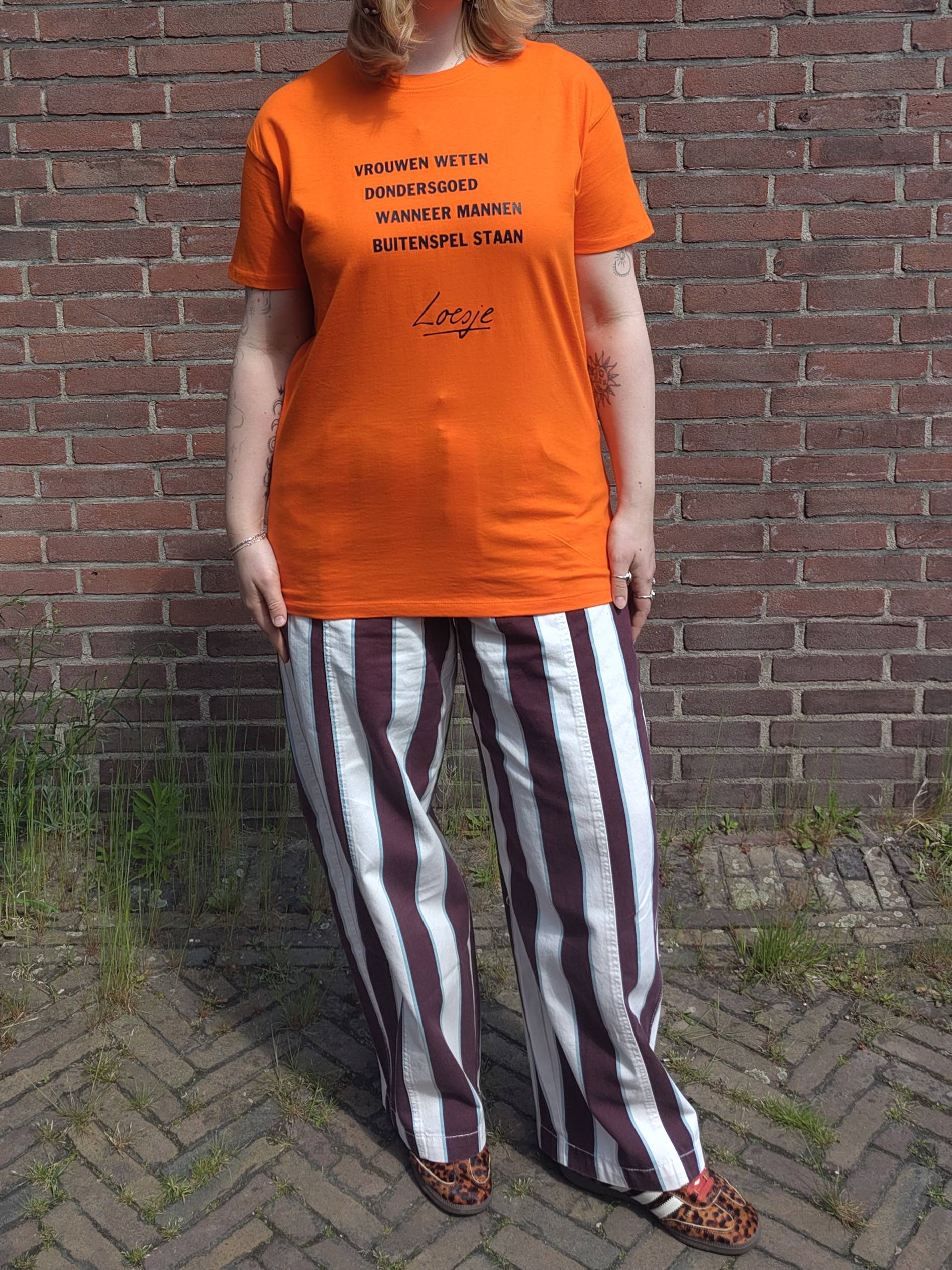 Loesje WK voetbal oranje shirt