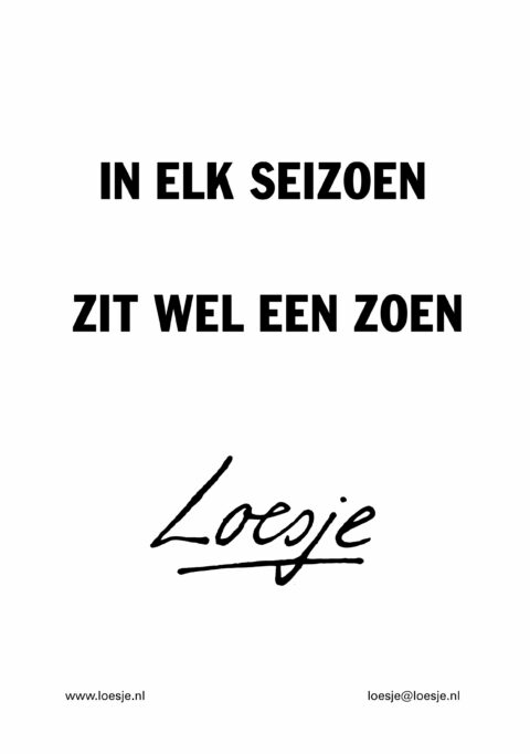 In elk seizoen zit wel een zoen