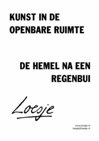 Kunst in de openbare ruimte / de hemel na een regenbui