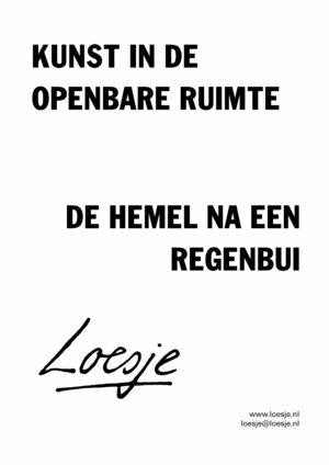 Kunst in de openbare ruimte / de hemel na een regenbui